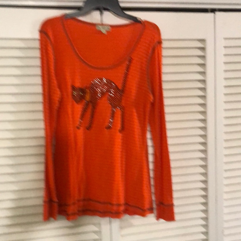 Women’s Black Cat Halloween Shirt - Like New